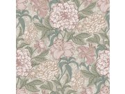 Siva flis cvjetna tapeta za zid, 139377, Vintage Flowers, Esta Home