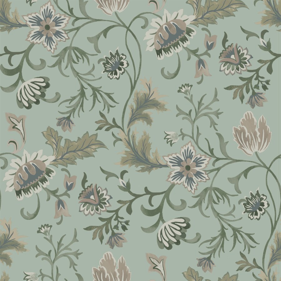 Sivo-plava flis cvjetna tapeta za zid, 139413, Vintage Flowers, Esta Home Sivo-plava flis cvjetna tapeta za zid, 139413, Vintage Flowers, Esta Home