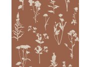 Esta Home - Terakota / smeđa flis tapeta za zid, cvijeće, listovi, 139396, Vintage Flowers, Esta Home Terakota / smeđa flis tapeta za zid, cvijeće, listovi, 139396, Vintage Flowers, Esta Home