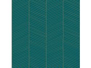 Tirkizna flis tapeta s pruge, prugice 139200, Art Deco, Esta