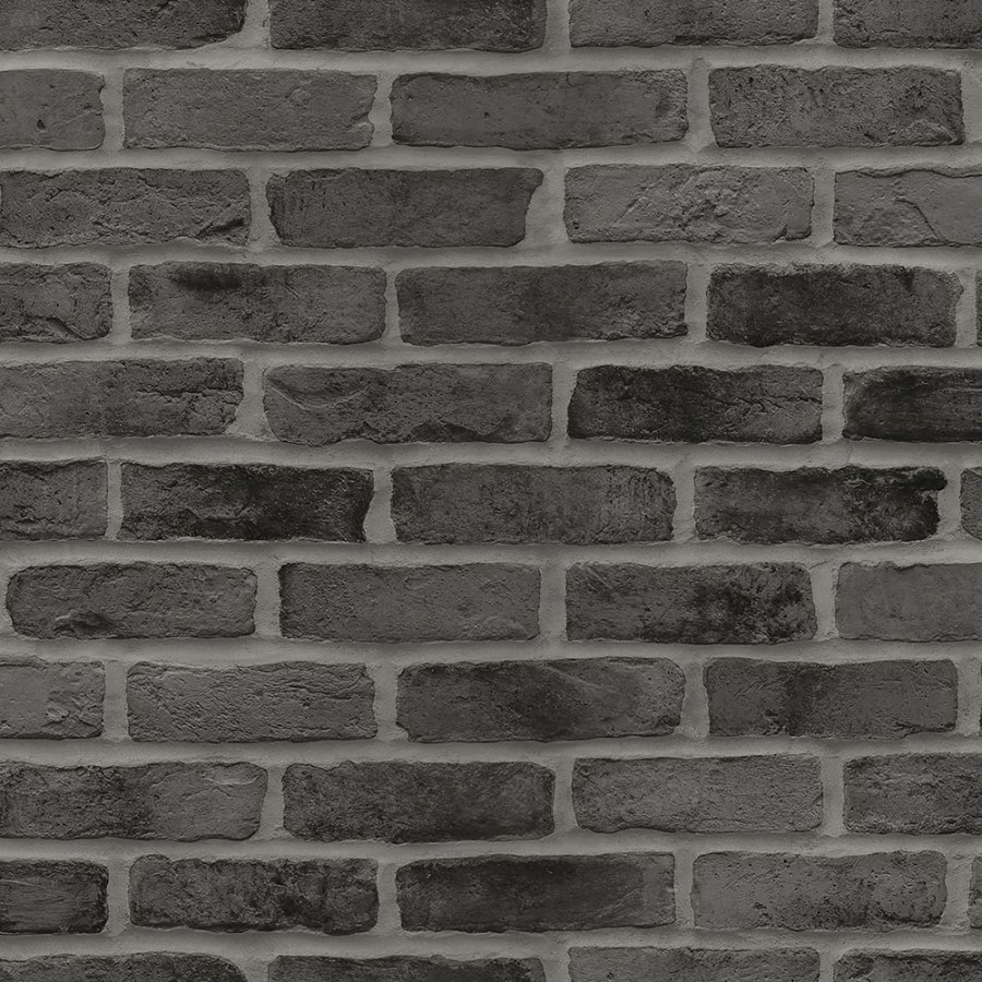 Flis crna tapeta za zid cigle, zid od cigle 139138, Black & White, Esta Flis crna tapeta za zid cigle, zid od cigle 139138, Black & White, Esta