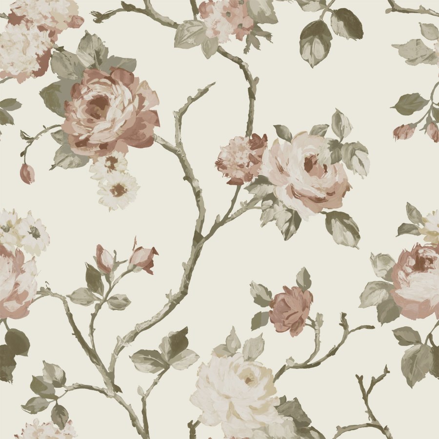 Flis cvjetna tapeta za zid, 139406, Vintage Flowers, Esta Home