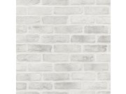 Flis siva tapeta za zid cigle, zid od cigle 139137, Black & White, Esta