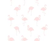 Flis tapeta bijela s ružičastim flamingosima 138918, Little Bandits, Esta