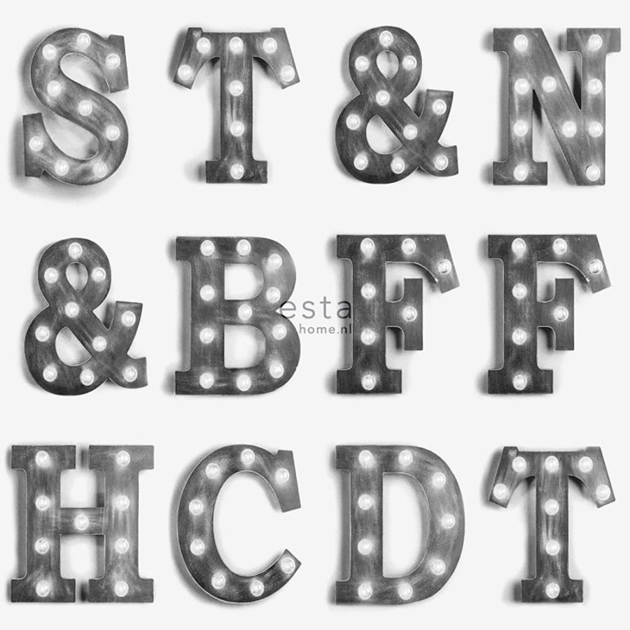 Flis tapeta za zid 138849, Slova, Neony, FAB, Esta - Esta Home