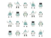 Flis tapeta za zid dječja, Roboti 138938, Little Bandits, Esta