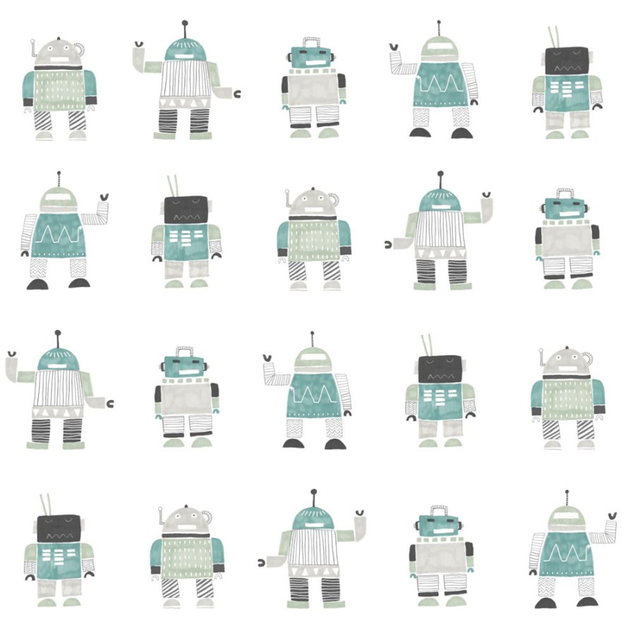 Esta Home - Flis tapeta za zid dječja, Roboti 138938, Little Bandits, Esta Flis tapeta za zid dječja, Roboti 138938, Little Bandits, Esta - Esta Home