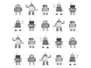 Flis tapeta za zid dječja, Roboti 138939, Little Bandits, Esta