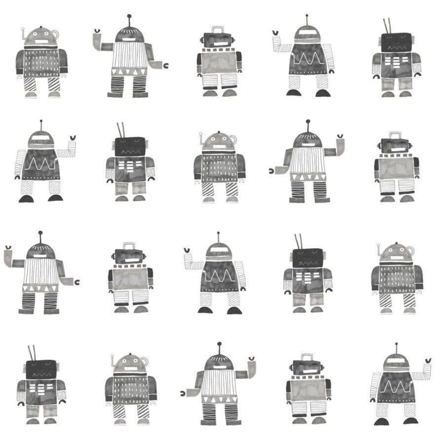 Flis tapeta za zid dječja, Roboti 138939, Little Bandits, Esta Flis tapeta za zid dječja, Roboti 138939, Little Bandits, Esta