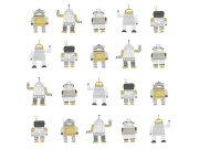 Flis tapeta za zid dječja, Roboti 138940, Little Bandits, Esta