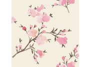 Flis tapeta s rascvjetalim grančicama 148716, Blush, Esta Home