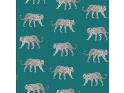 Flis tirkizna tapeta s leopardima 139180, Paradise, Esta Home Esta Home
