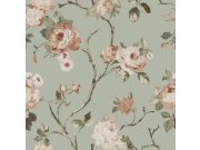 Esta Home - Zelena flis cvjetna tapeta za zid, 139291, Vintage Flowers, Esta Home Zelena flis cvjetna tapeta za zid, 139291, Vintage Flowers, Esta Home