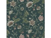 Zelena flis cvjetna tapeta za zid, 139415, Vintage Flowers, Esta Home Esta Home