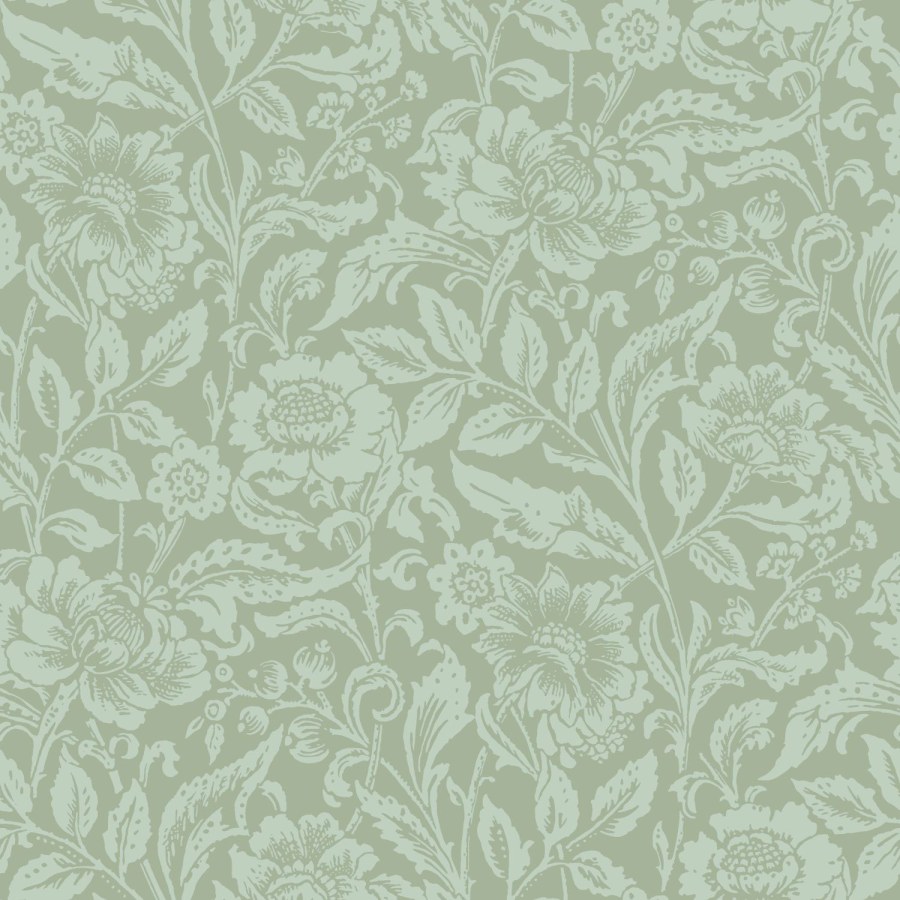 Zelena flis cvjetna tapeta za zid, 139428, Vintage Flowers, Esta Home Zelena flis cvjetna tapeta za zid, 139428, Vintage Flowers, Esta Home