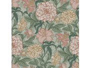 Zelena flis tapeta s cvijećem, 139378, Vintage Flowers, Esta Home Esta Home