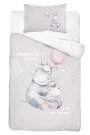 DETEXPOL Bambusova posteljina za dječji krevetić Hroch Love grey Pamuk, Bambus, 100/135, 40/60 cm Posteljina za dječji krevetić - Posteljina nelicencijska