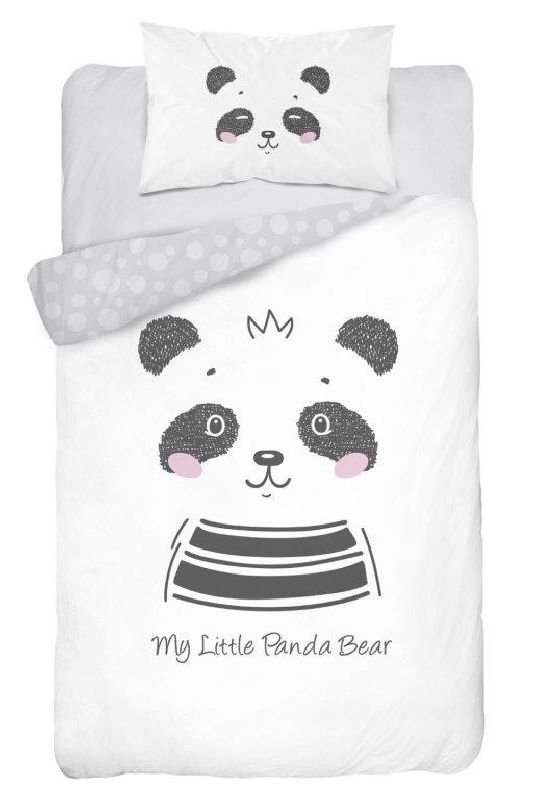 DETEXPOL Bambusova posteljina za dječji krevetić Panda Pamuk, Bambus, 100/135, 40/60 cm - Posteljina nelicencijska