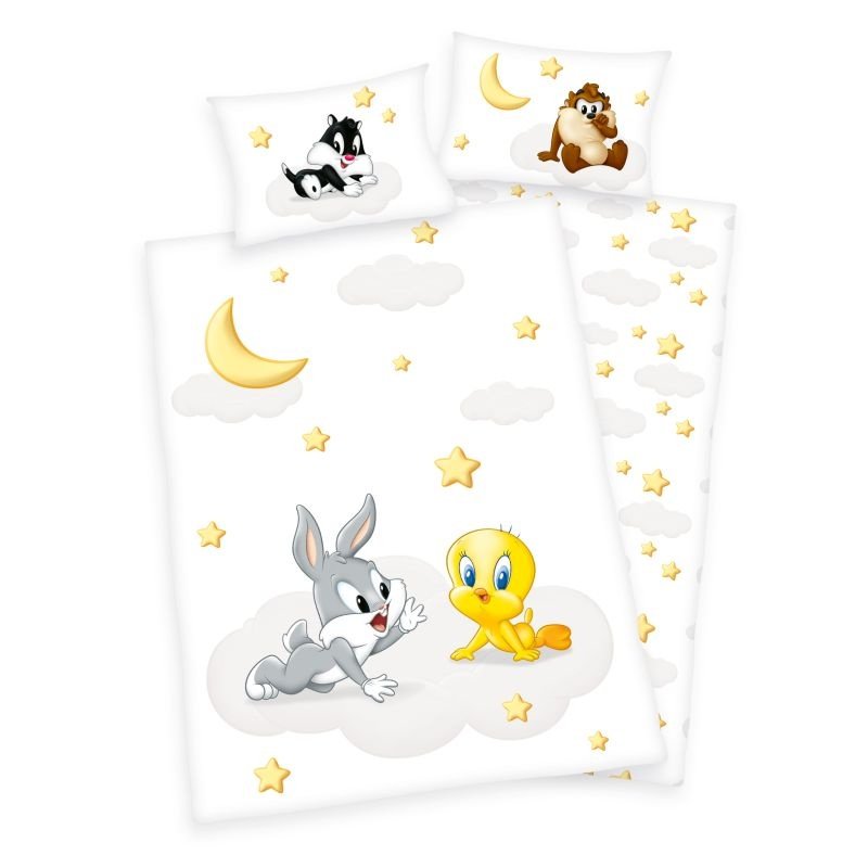 HERDING Posteljina za dječji krevetić Looney Tunes baby Pamuk, 100/135, 40/60 cm - Posteljina s licencijom