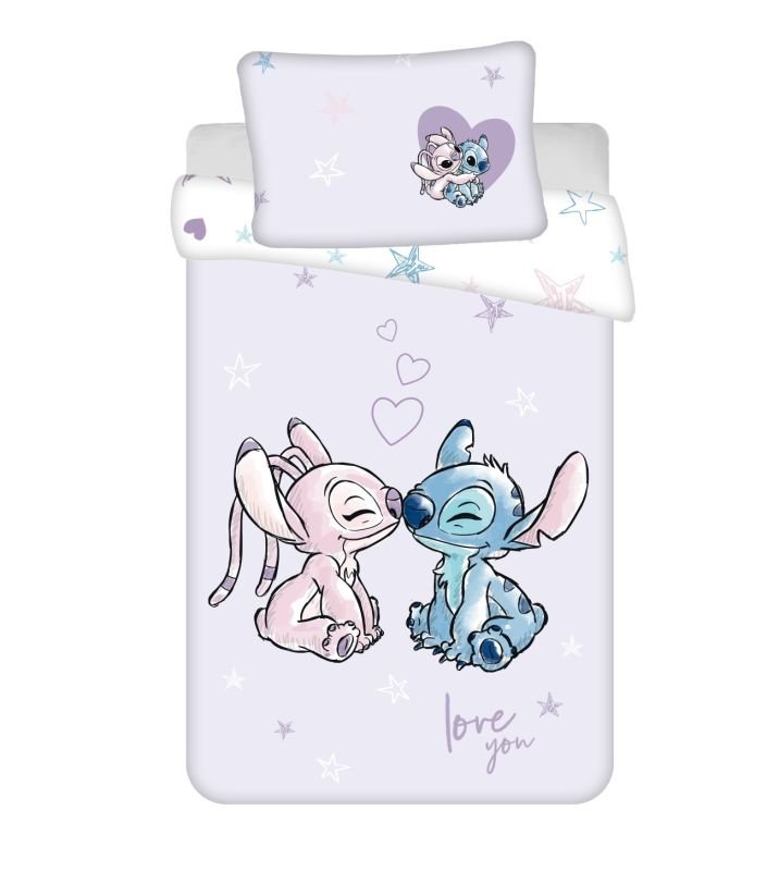 JERRY FABRICS Posteljina za dječji krevetić Lilo and Stitch Purple baby Pamuk, 100/135, 40/60 cm JERRY FABRICS Posteljina za dječji krevetić Lilo and Stitch Purple baby Pamuk, 100/135, 40/60 cm