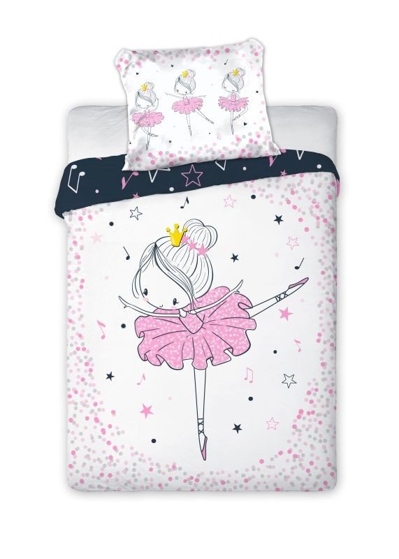 FARO Posteljina za dječji krevetić Princeza Balerina Pamuk, 100/135, 40/60 cm - Posteljina nelicencijska