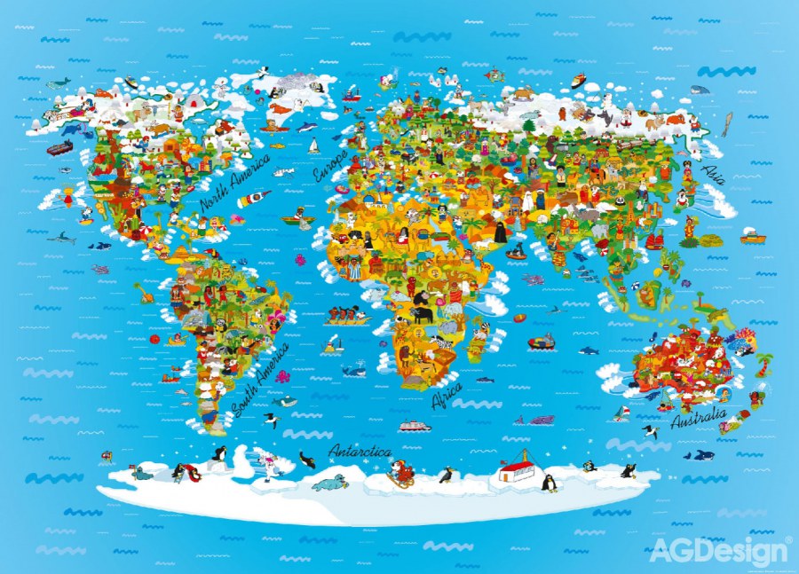 Flis foto tapeta AG Karta svijeta FTNM-2650 | 160x110 cm